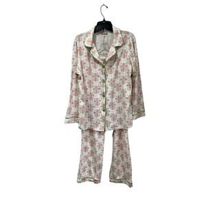BedHead Floral Pajama Set Cotton Button Up Sleepwear Size XL